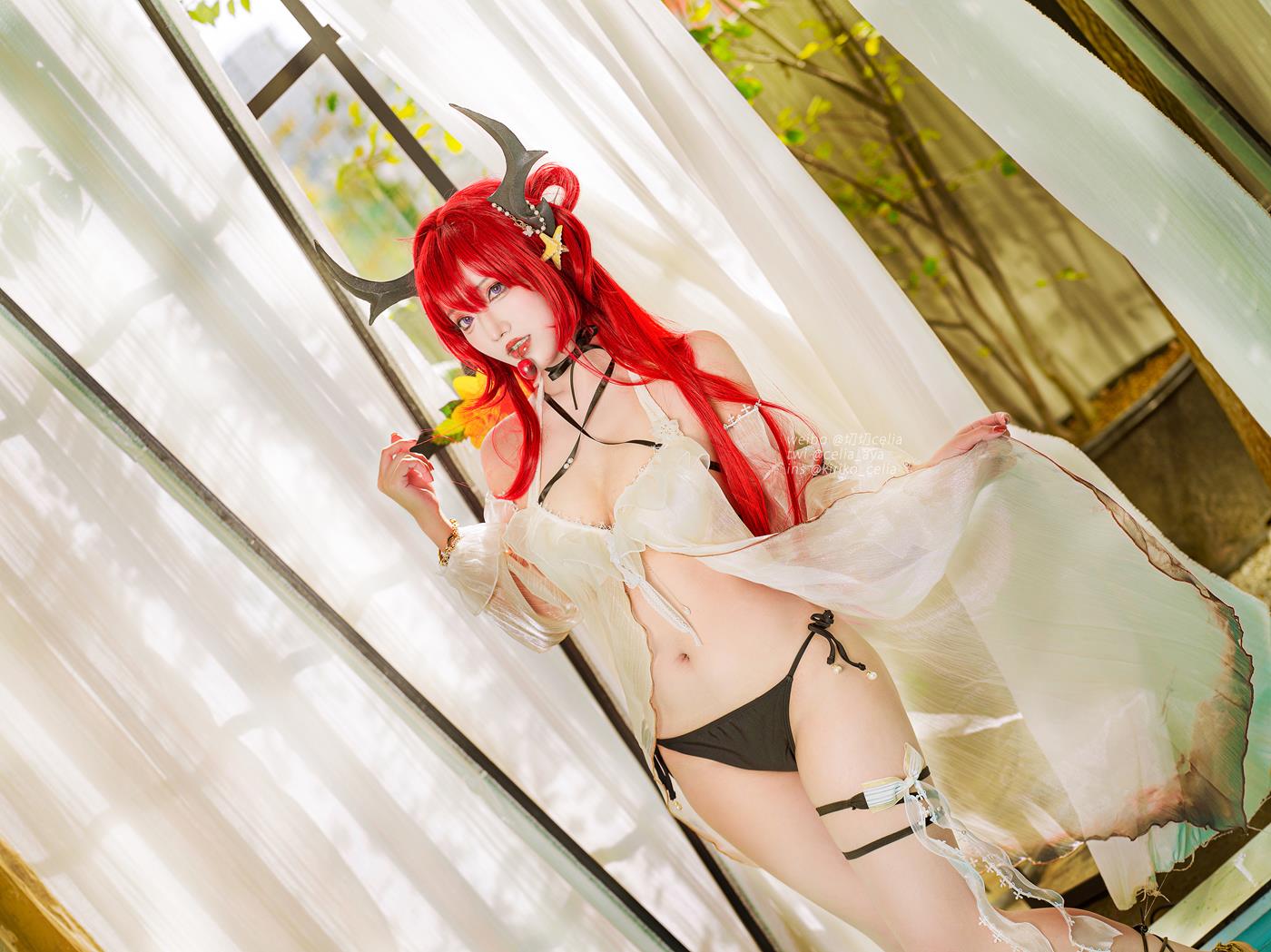 图片[19]-切切celia – 明日方舟 史尔特尔泳装[27P] – 速更版-美库