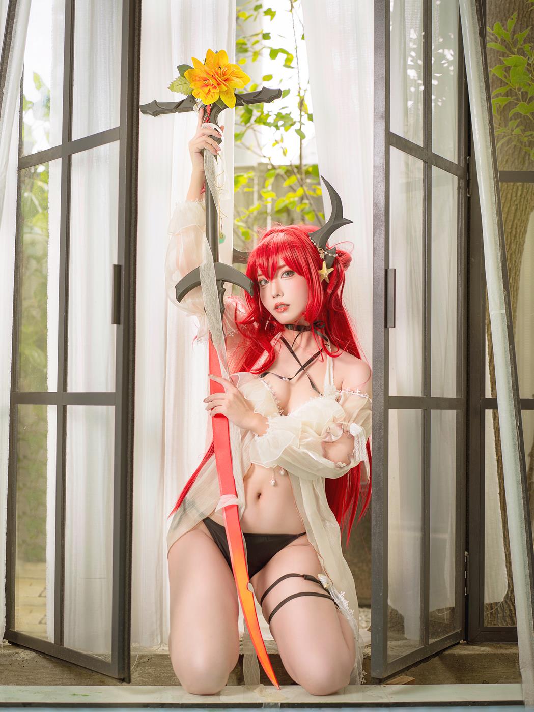 图片[25]-切切celia – 明日方舟 史尔特尔泳装[27P] – 速更版-美库