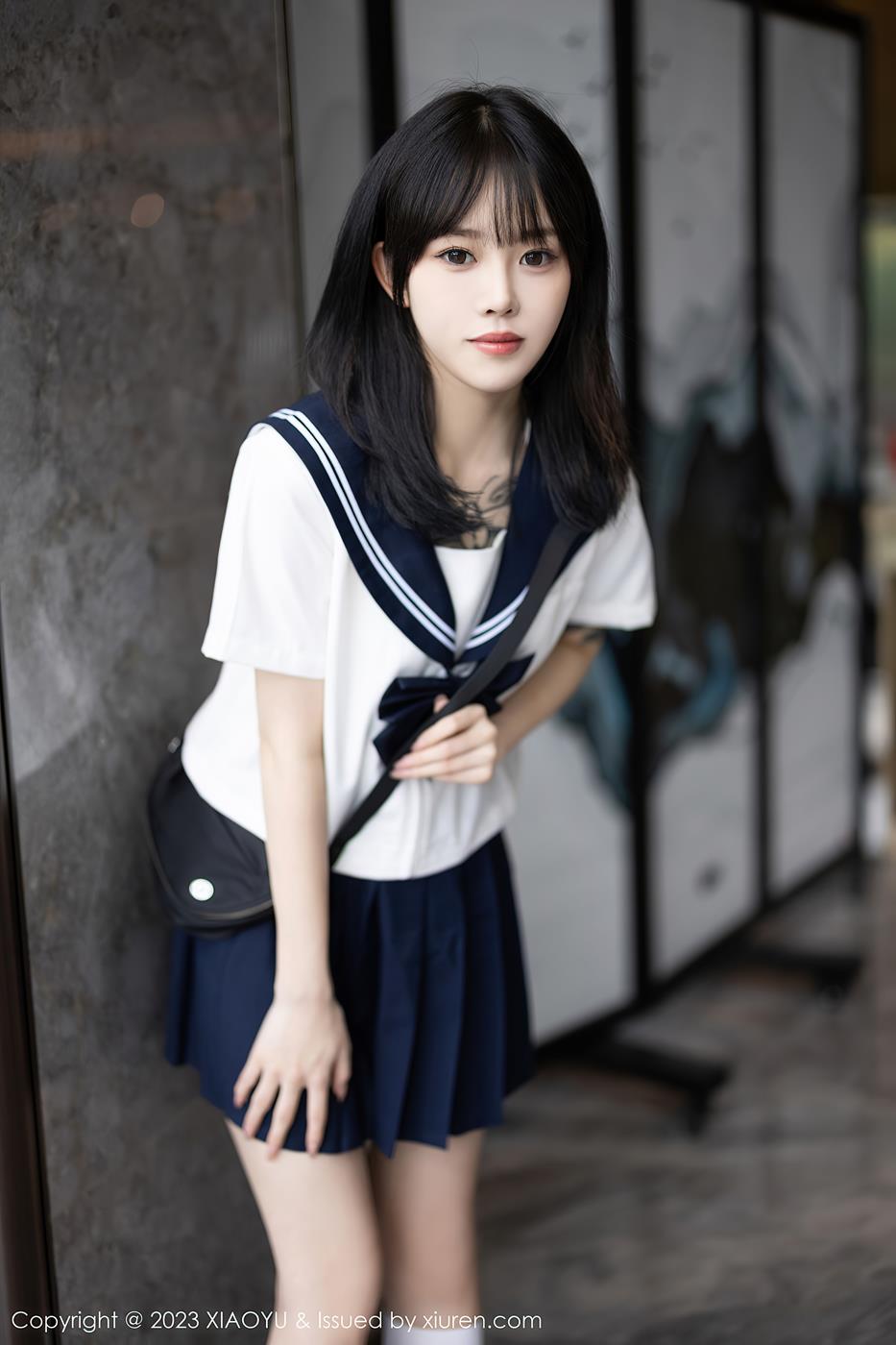 图片[21]-[XIAOYU语画界] 2023.08.08 VOL.1087 奶瓶. 学生装美腿[27P] – 速更版-美库