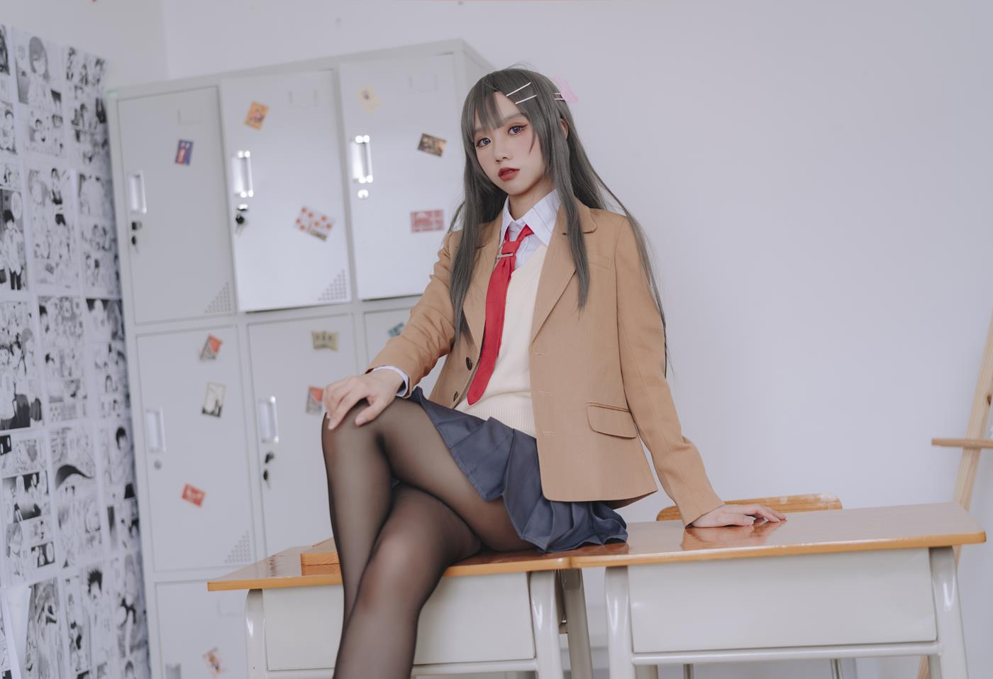 图片[10]-果咩酱w – 麻衣校服[30P] – 速更版-美库