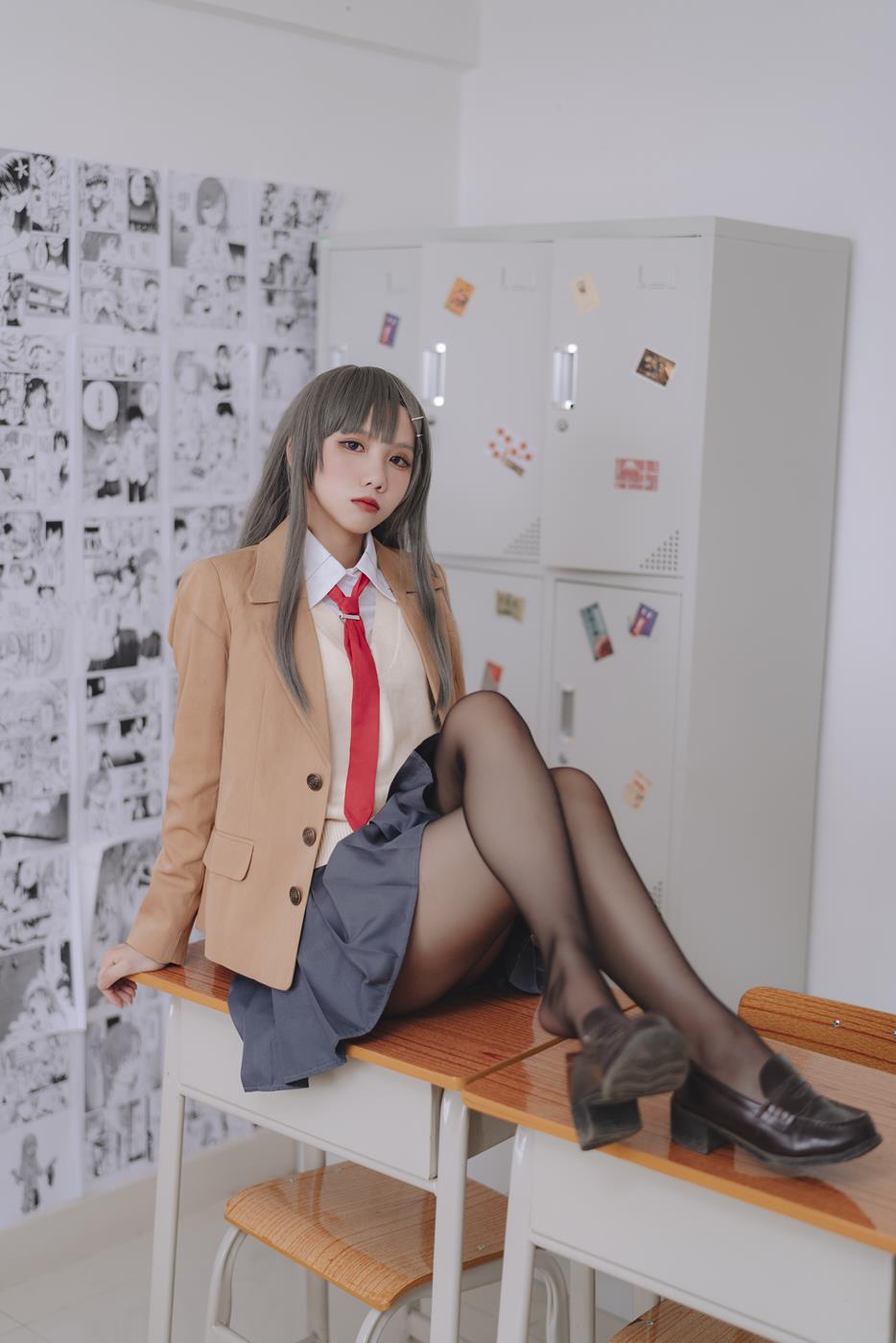 图片[26]-果咩酱w – 麻衣校服[30P] – 速更版-美库