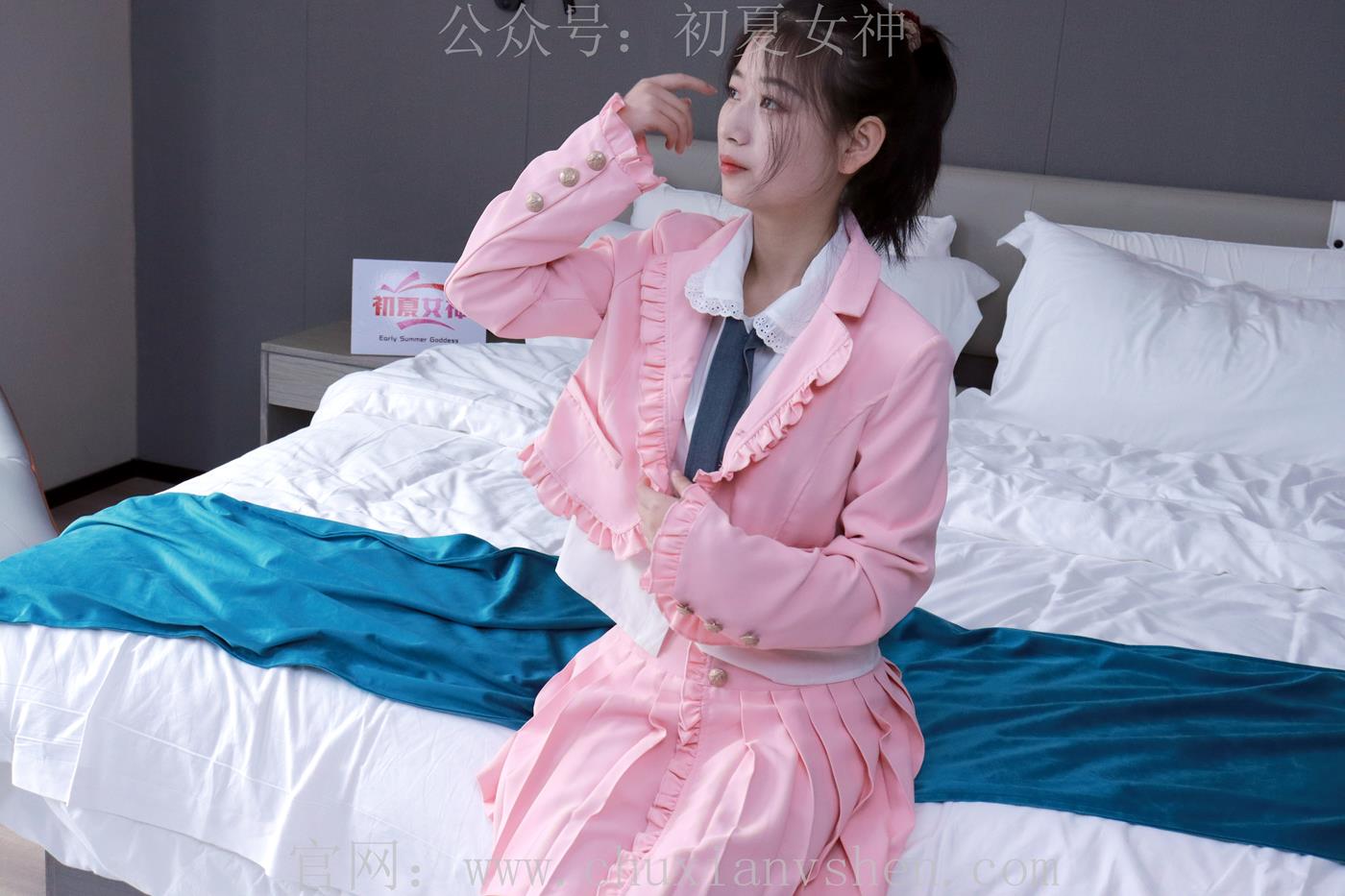 图片[11]-初夏女神 NO.012 念念 S码粉色JK套搭配36码小白鞋[113P] – 速更版-美库