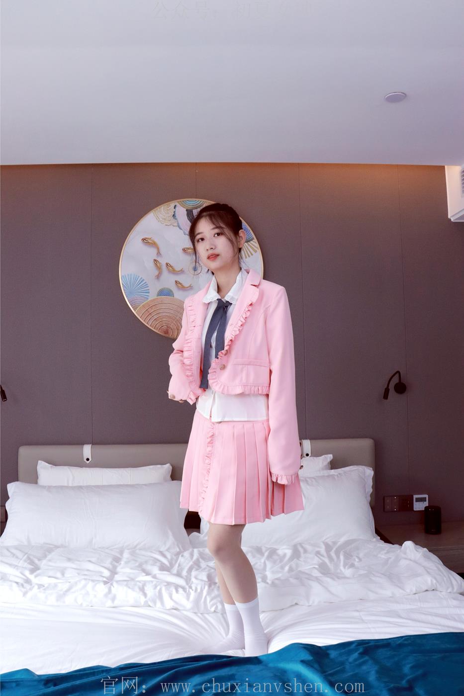 图片[15]-初夏女神 NO.012 念念 S码粉色JK套搭配36码小白鞋[113P] – 速更版-美库