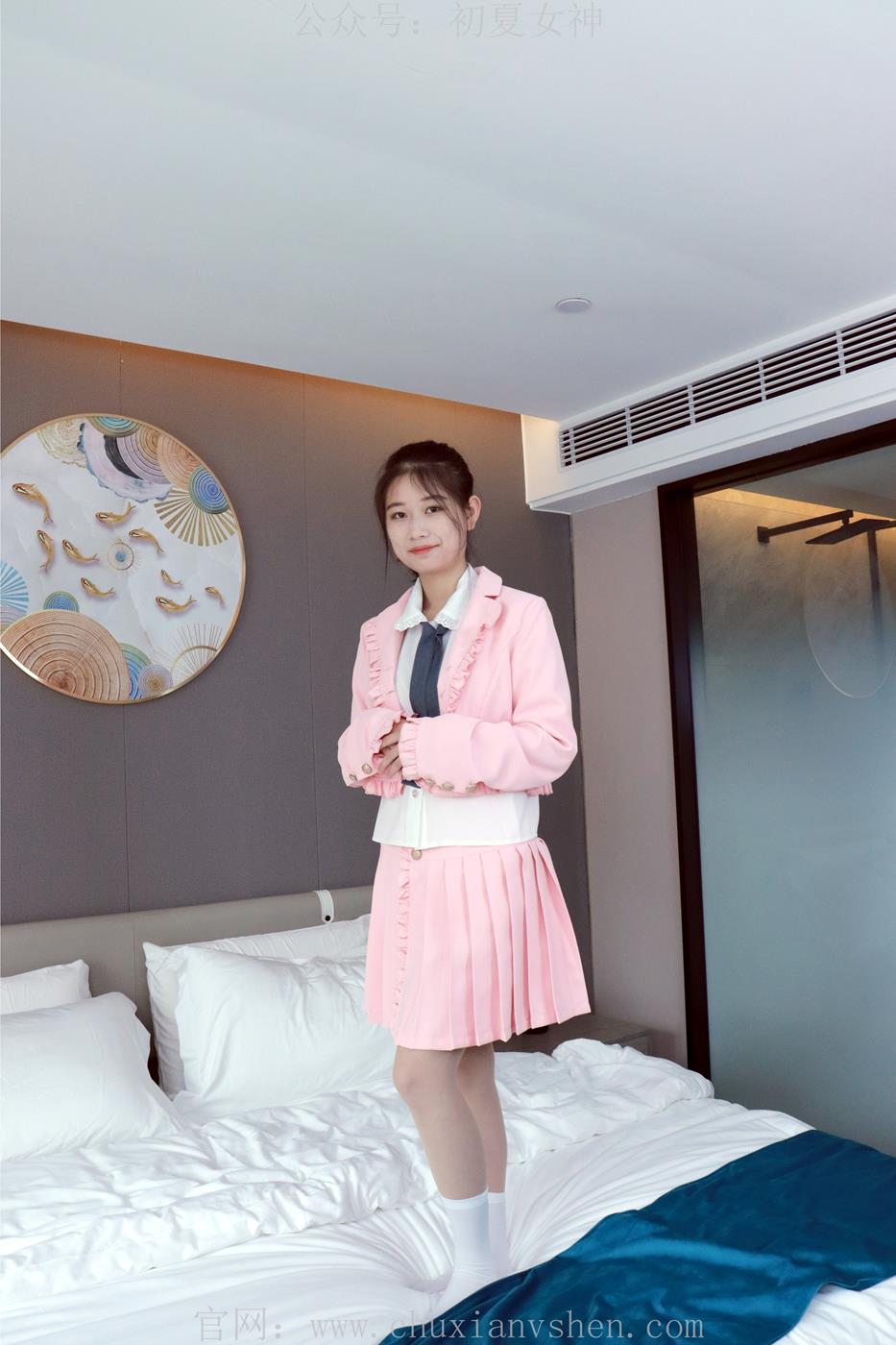 图片[16]-初夏女神 NO.012 念念 S码粉色JK套搭配36码小白鞋[113P] – 速更版-美库