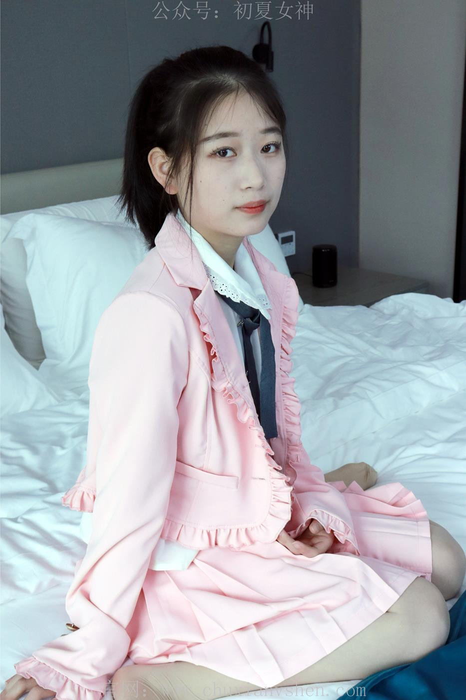 图片[27]-初夏女神 NO.012 念念 S码粉色JK套搭配36码小白鞋[113P] – 速更版-美库