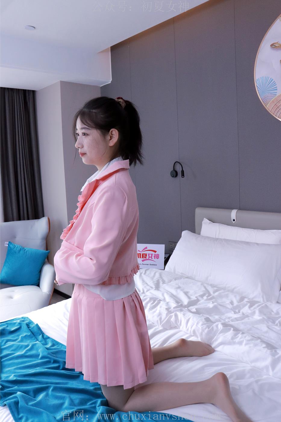 图片[28]-初夏女神 NO.012 念念 S码粉色JK套搭配36码小白鞋[113P] – 速更版-美库