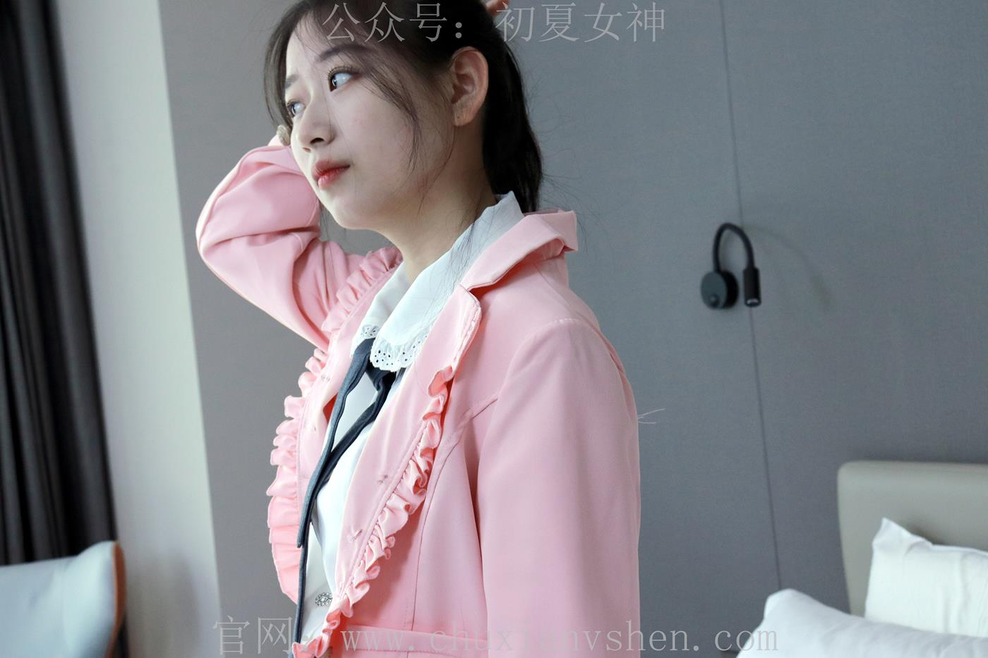 图片[36]-初夏女神 NO.012 念念 S码粉色JK套搭配36码小白鞋[113P] – 速更版-美库