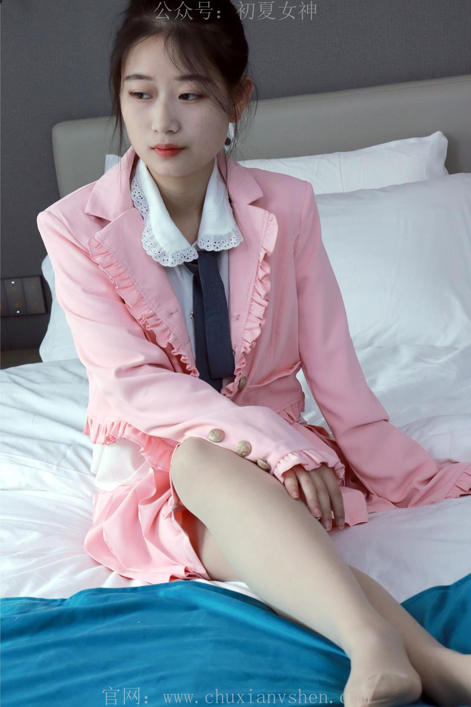 图片[53]-初夏女神 NO.012 念念 S码粉色JK套搭配36码小白鞋[113P] – 速更版-美库