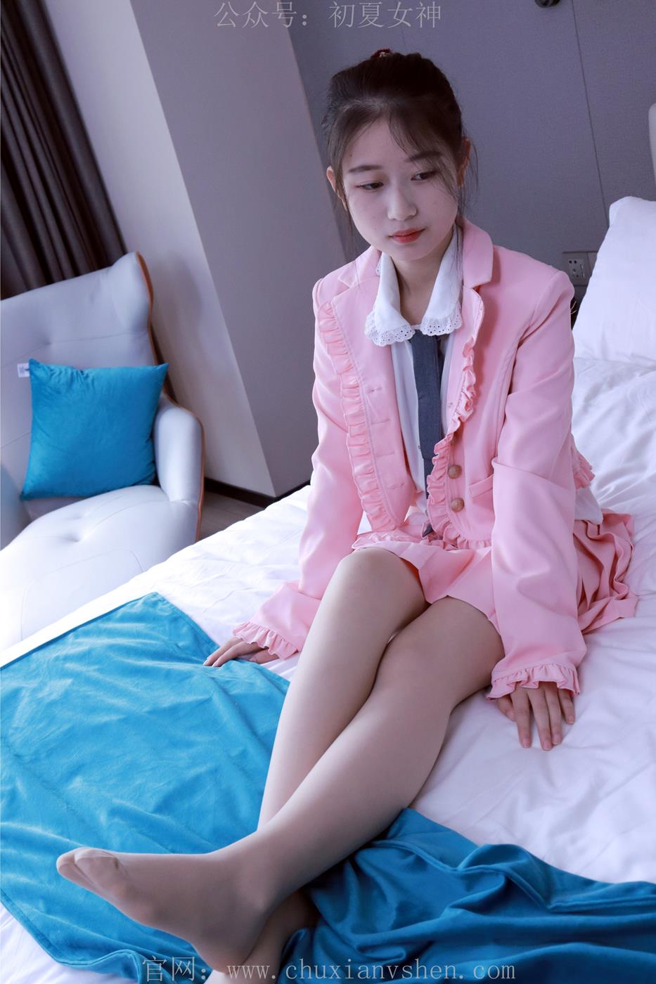 图片[57]-初夏女神 NO.012 念念 S码粉色JK套搭配36码小白鞋[113P] – 速更版-美库