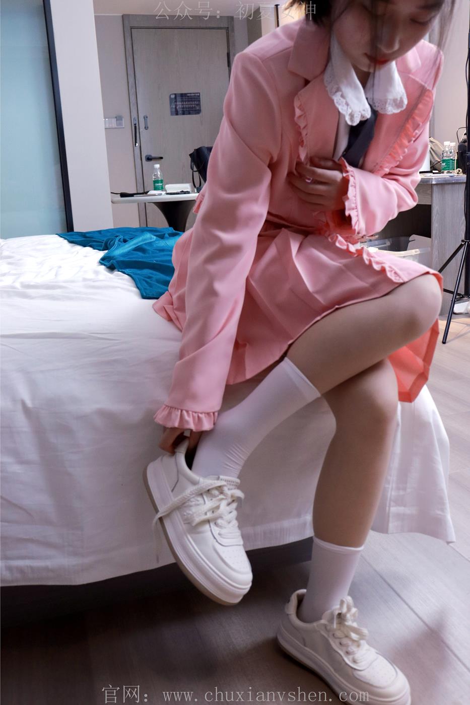 图片[64]-初夏女神 NO.012 念念 S码粉色JK套搭配36码小白鞋[113P] – 速更版-美库