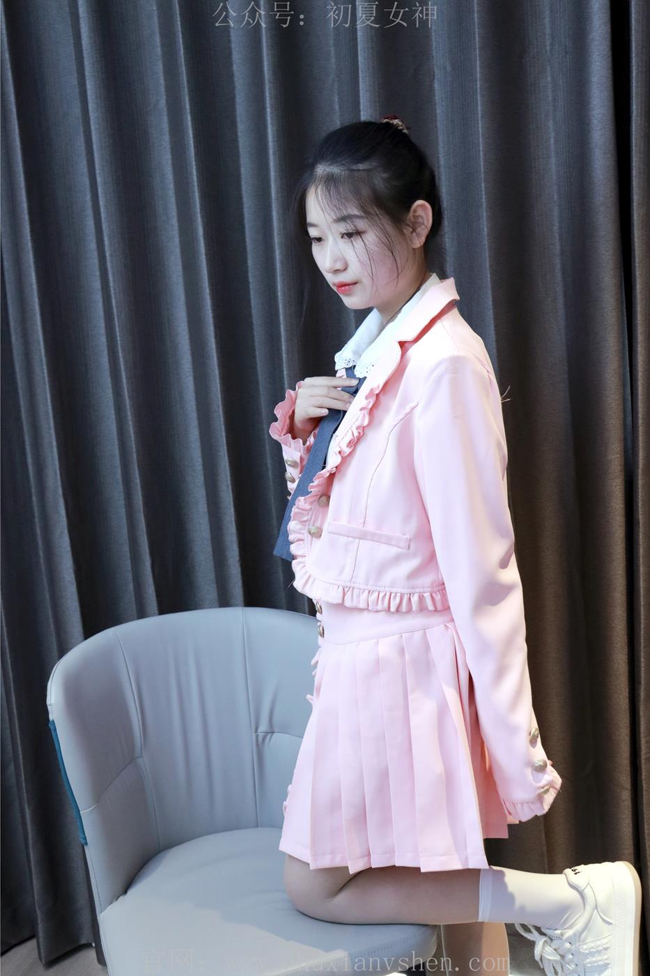 图片[98]-初夏女神 NO.012 念念 S码粉色JK套搭配36码小白鞋[113P] – 速更版-美库