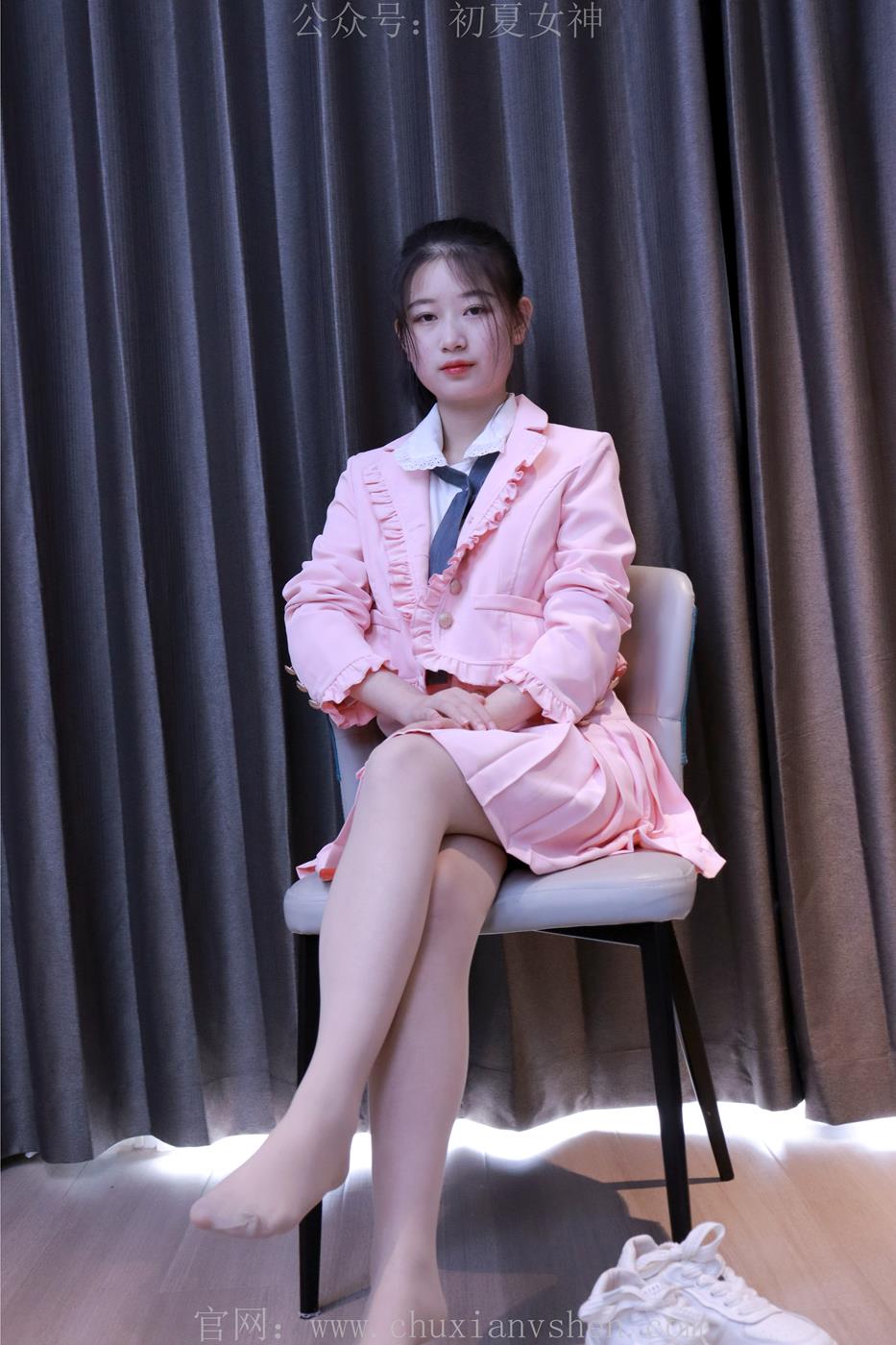 图片[111]-初夏女神 NO.012 念念 S码粉色JK套搭配36码小白鞋[113P] – 速更版-美库