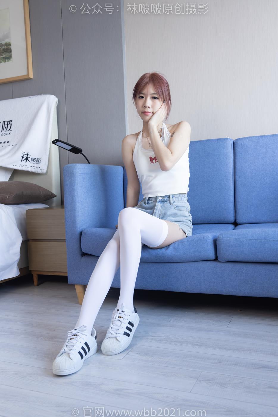 图片[21]-[BoBoSocks袜啵啵]NO.264 果冻-高跟鞋、贝壳头板鞋、黑丝大腿袜、白丝大腿袜[180P] – 速更版-美库