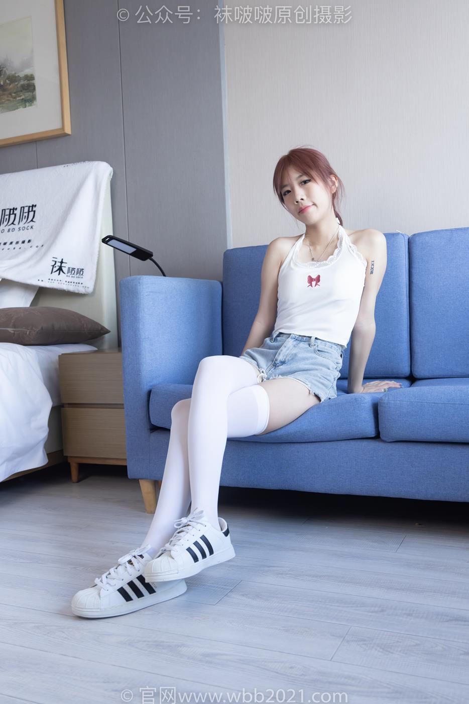 图片[22]-[BoBoSocks袜啵啵]NO.264 果冻-高跟鞋、贝壳头板鞋、黑丝大腿袜、白丝大腿袜[180P] – 速更版-美库
