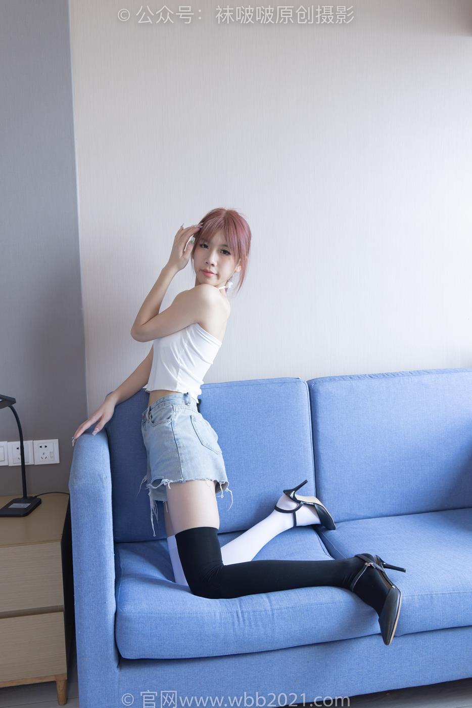 图片[97]-[BoBoSocks袜啵啵]NO.264 果冻-高跟鞋、贝壳头板鞋、黑丝大腿袜、白丝大腿袜[180P] – 速更版-美库