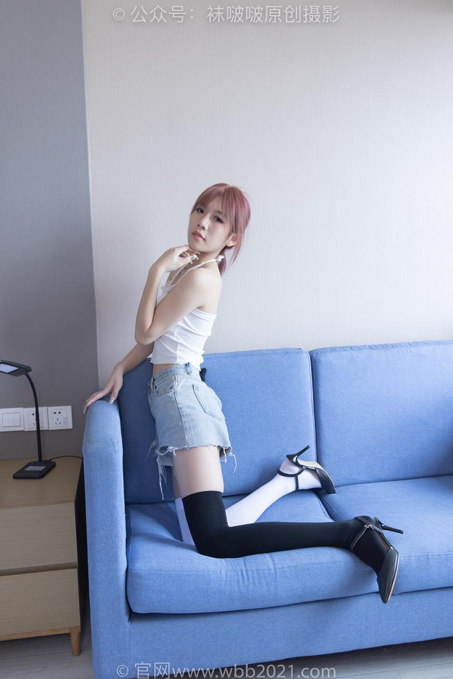 图片[98]-[BoBoSocks袜啵啵]NO.264 果冻-高跟鞋、贝壳头板鞋、黑丝大腿袜、白丝大腿袜[180P] – 速更版-美库