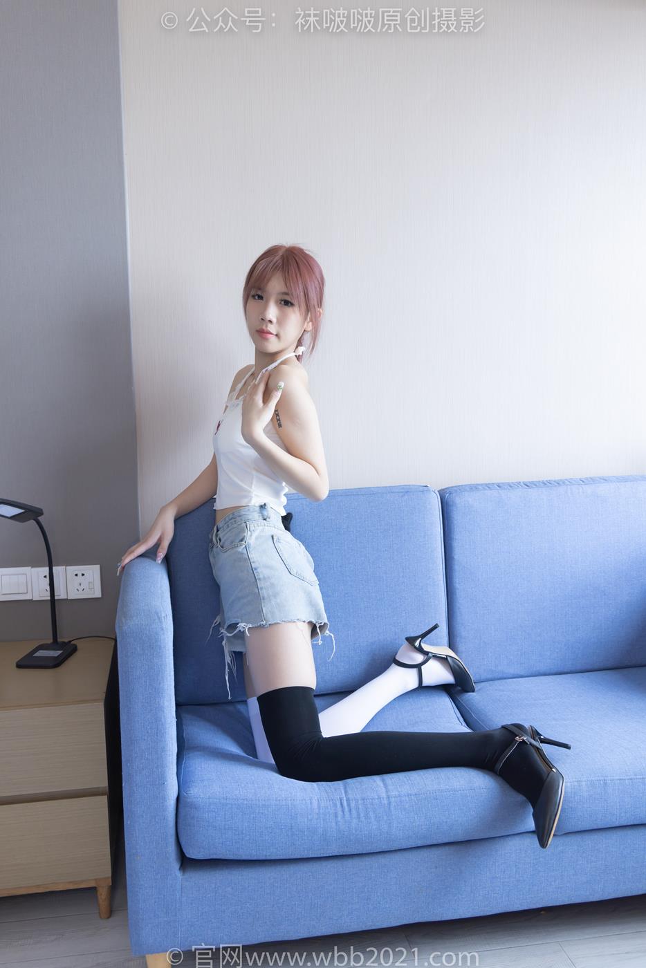 图片[99]-[BoBoSocks袜啵啵]NO.264 果冻-高跟鞋、贝壳头板鞋、黑丝大腿袜、白丝大腿袜[180P] – 速更版-美库