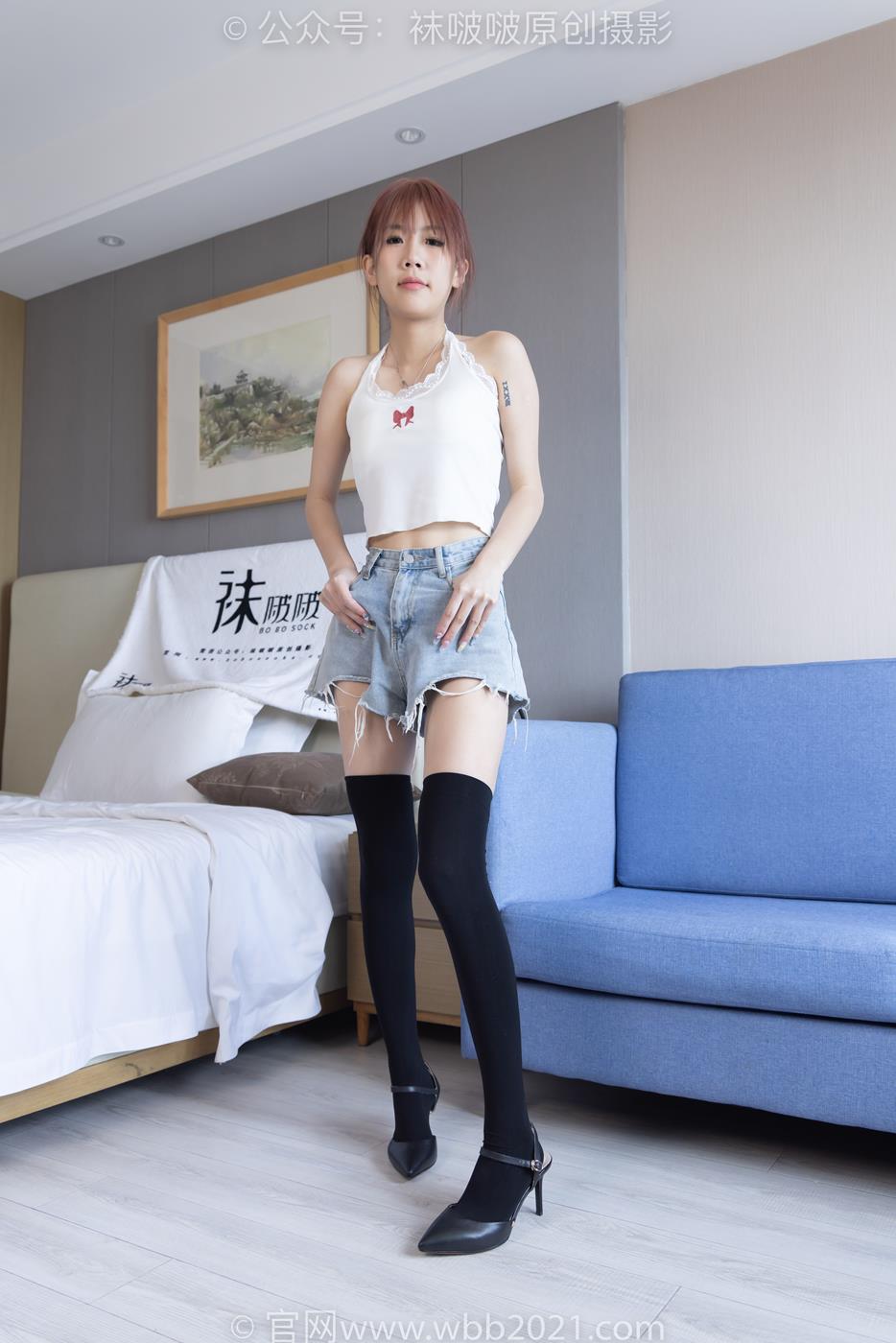 图片[110]-[BoBoSocks袜啵啵]NO.264 果冻-高跟鞋、贝壳头板鞋、黑丝大腿袜、白丝大腿袜[180P] – 速更版-美库