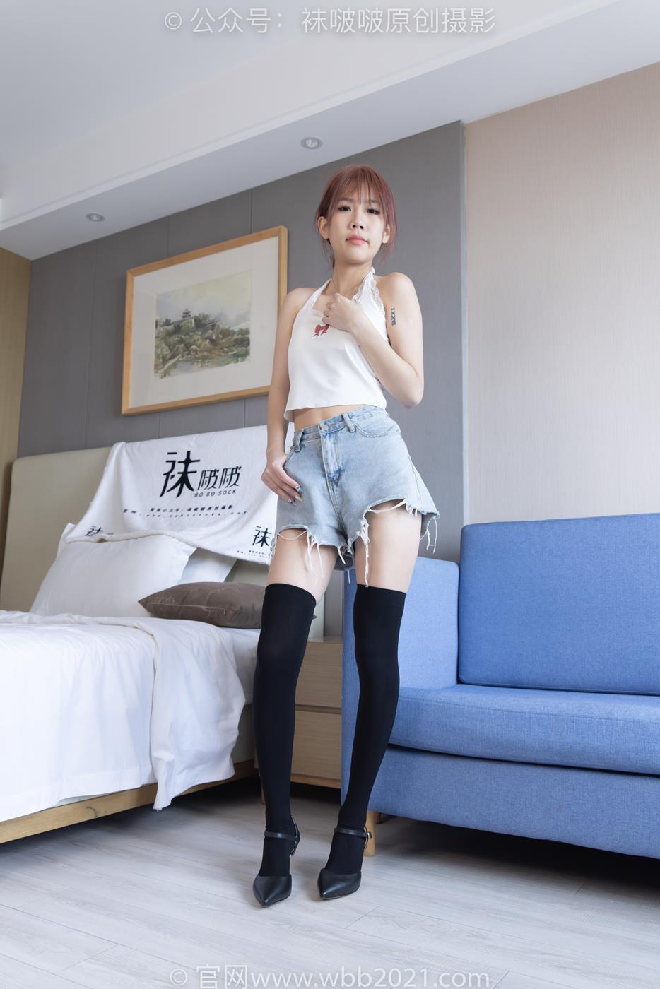 图片[112]-[BoBoSocks袜啵啵]NO.264 果冻-高跟鞋、贝壳头板鞋、黑丝大腿袜、白丝大腿袜[180P] – 速更版-美库