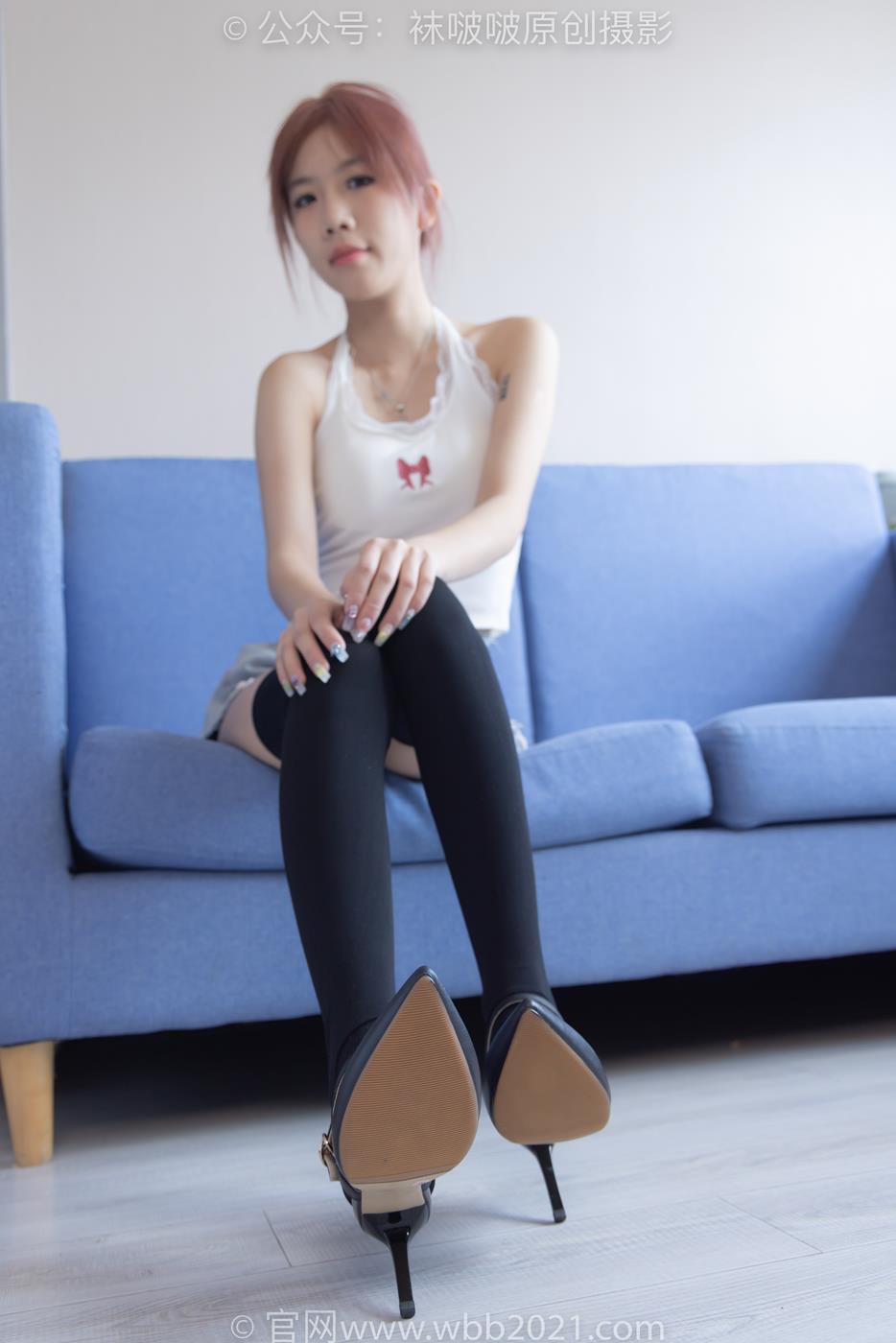 图片[139]-[BoBoSocks袜啵啵]NO.264 果冻-高跟鞋、贝壳头板鞋、黑丝大腿袜、白丝大腿袜[180P] – 速更版-美库
