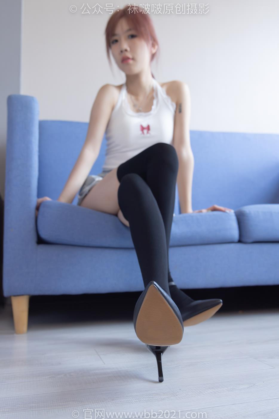 图片[141]-[BoBoSocks袜啵啵]NO.264 果冻-高跟鞋、贝壳头板鞋、黑丝大腿袜、白丝大腿袜[180P] – 速更版-美库