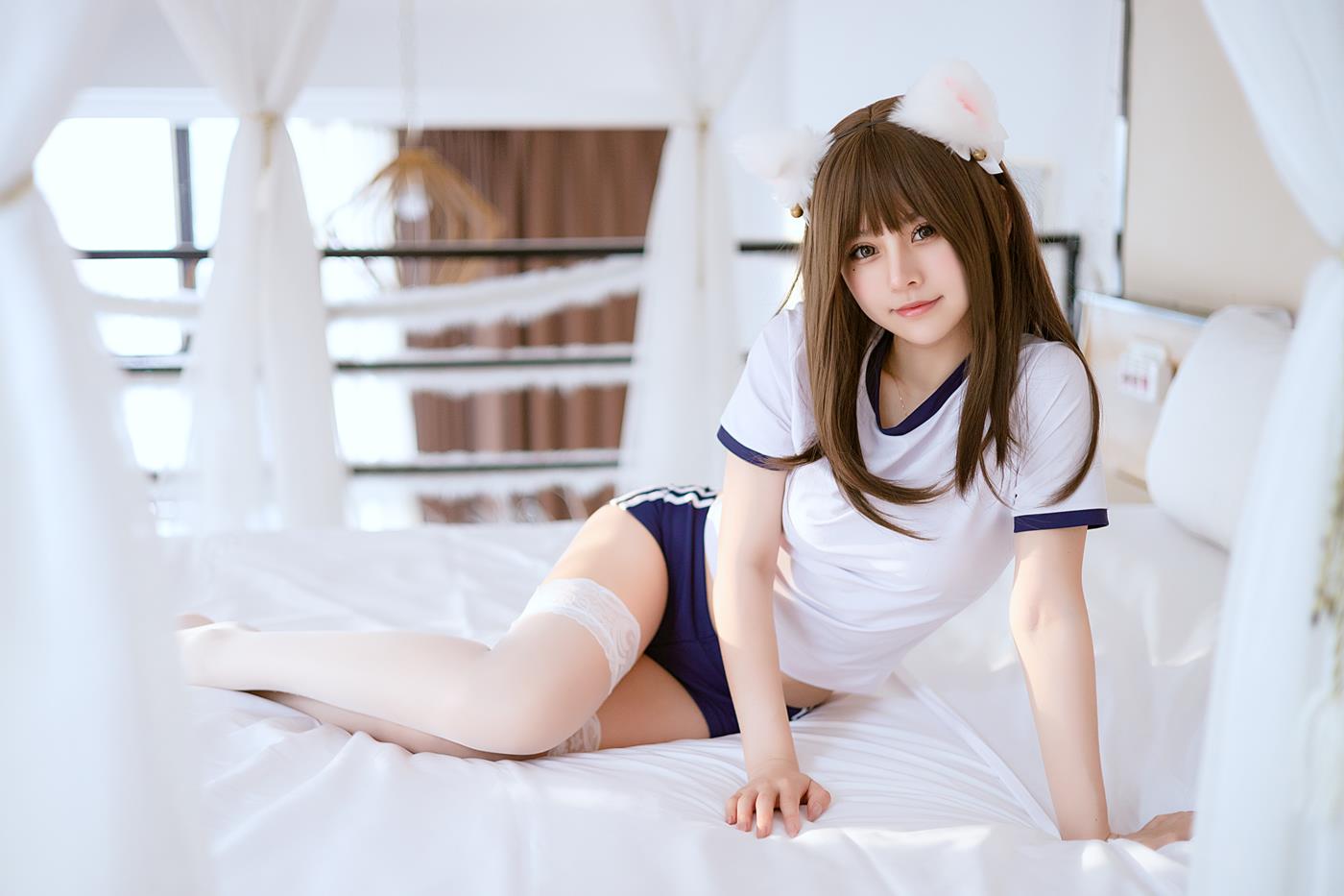 图片[11]-芊芊酱w – 猫耳体操服私房[18P] – 速更版-美库