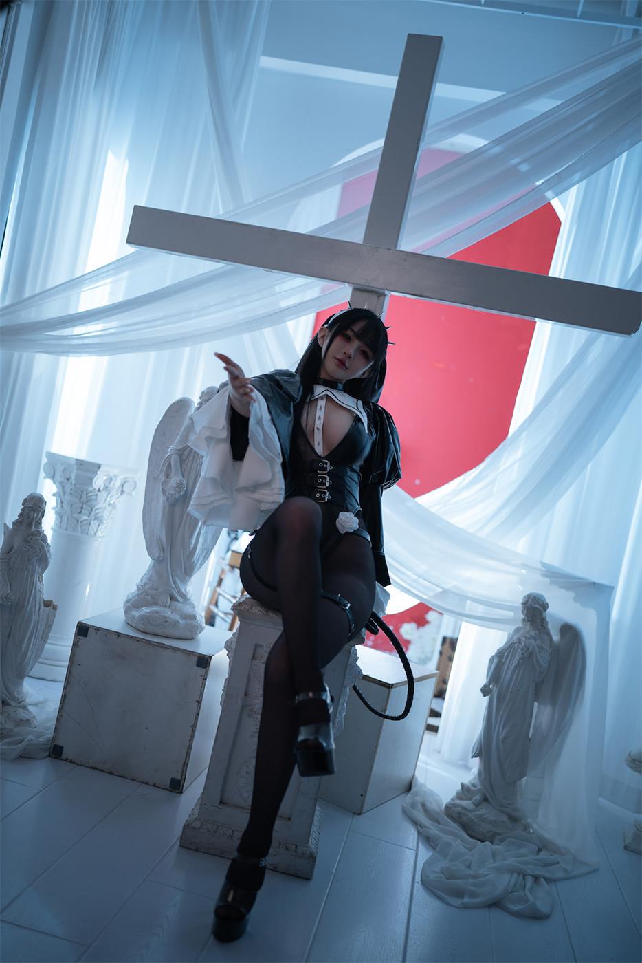 图片[12]-桜井宁宁 – 皮衣修女[45P] – 速更版-美库