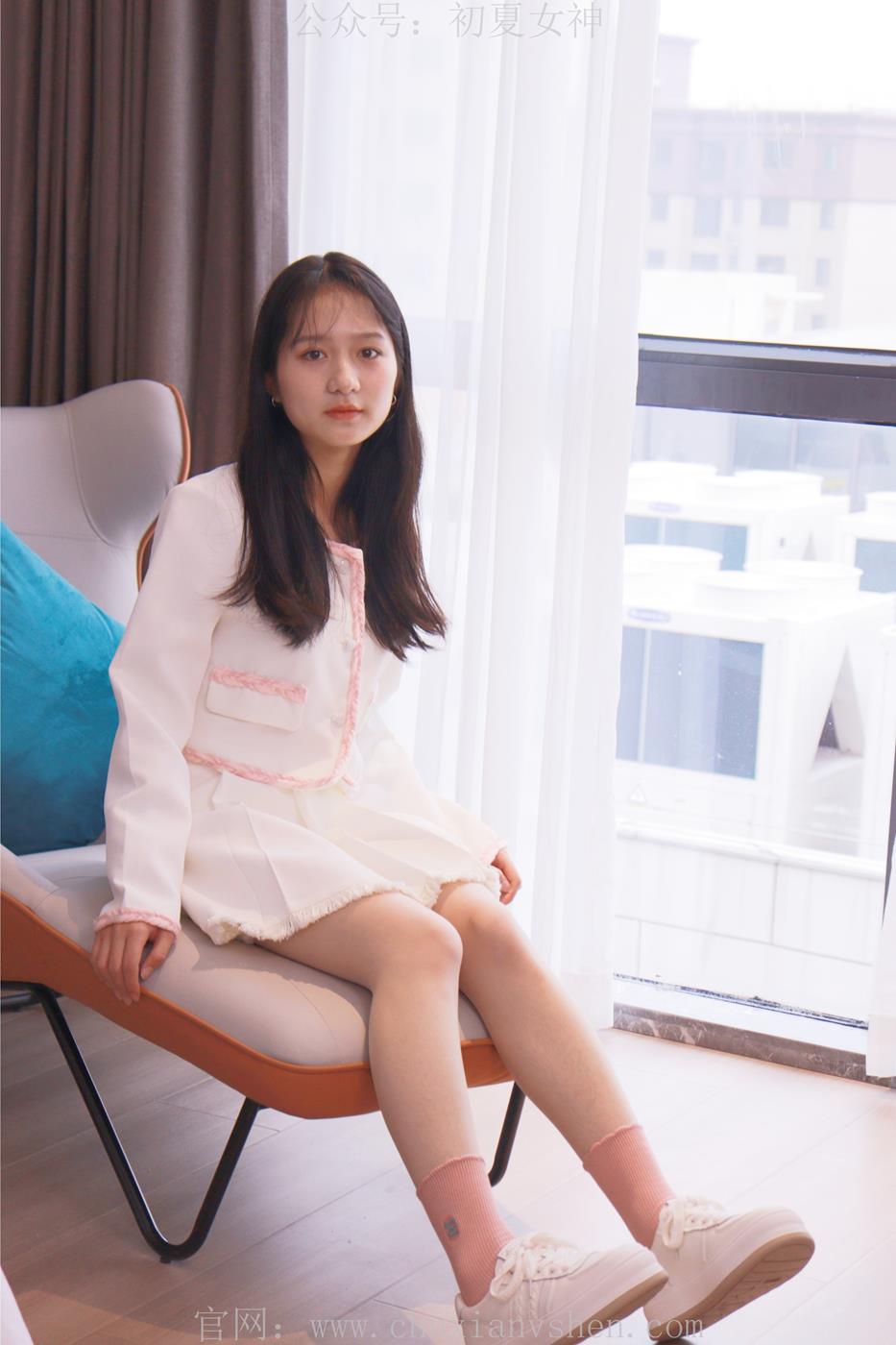 图片[13]-初夏女神 NO.020 沙沙 S码粉白色套搭配小白鞋[104P] – 速更版-美库