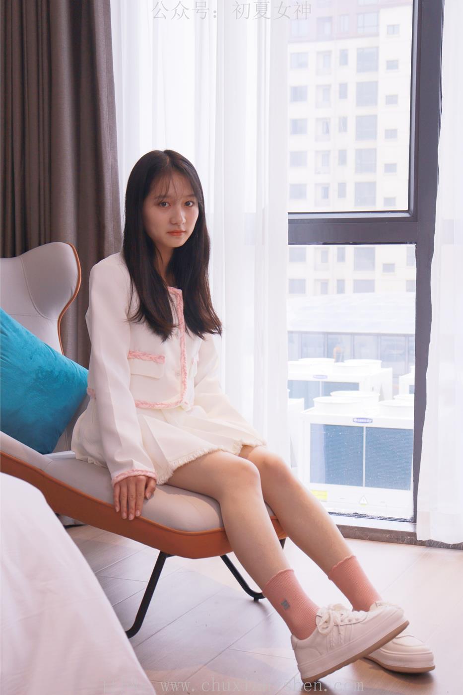 图片[14]-初夏女神 NO.020 沙沙 S码粉白色套搭配小白鞋[104P] – 速更版-美库