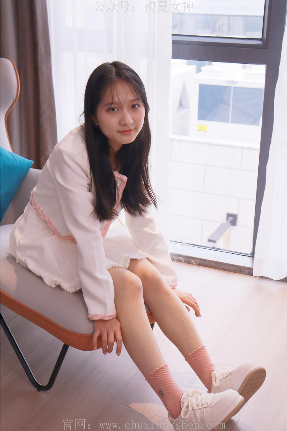 图片[15]-初夏女神 NO.020 沙沙 S码粉白色套搭配小白鞋[104P] – 速更版-美库