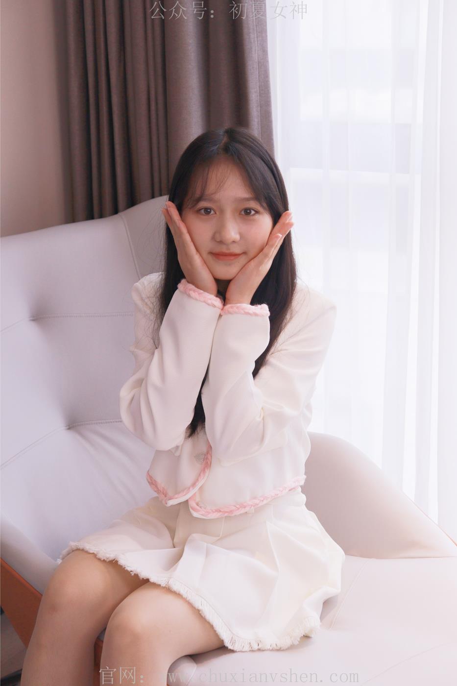 图片[20]-初夏女神 NO.020 沙沙 S码粉白色套搭配小白鞋[104P] – 速更版-美库