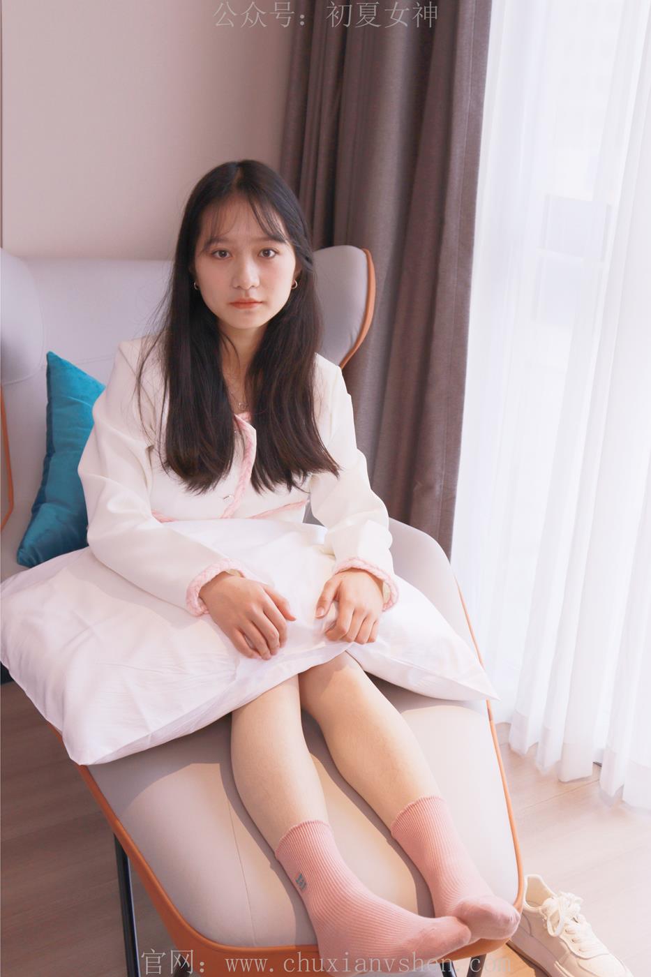 图片[32]-初夏女神 NO.020 沙沙 S码粉白色套搭配小白鞋[104P] – 速更版-美库