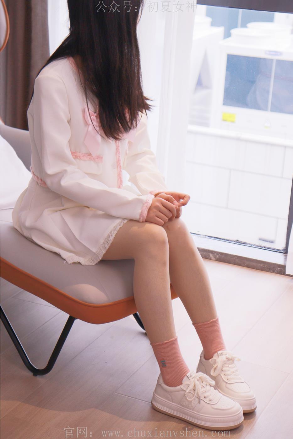 图片[40]-初夏女神 NO.020 沙沙 S码粉白色套搭配小白鞋[104P] – 速更版-美库