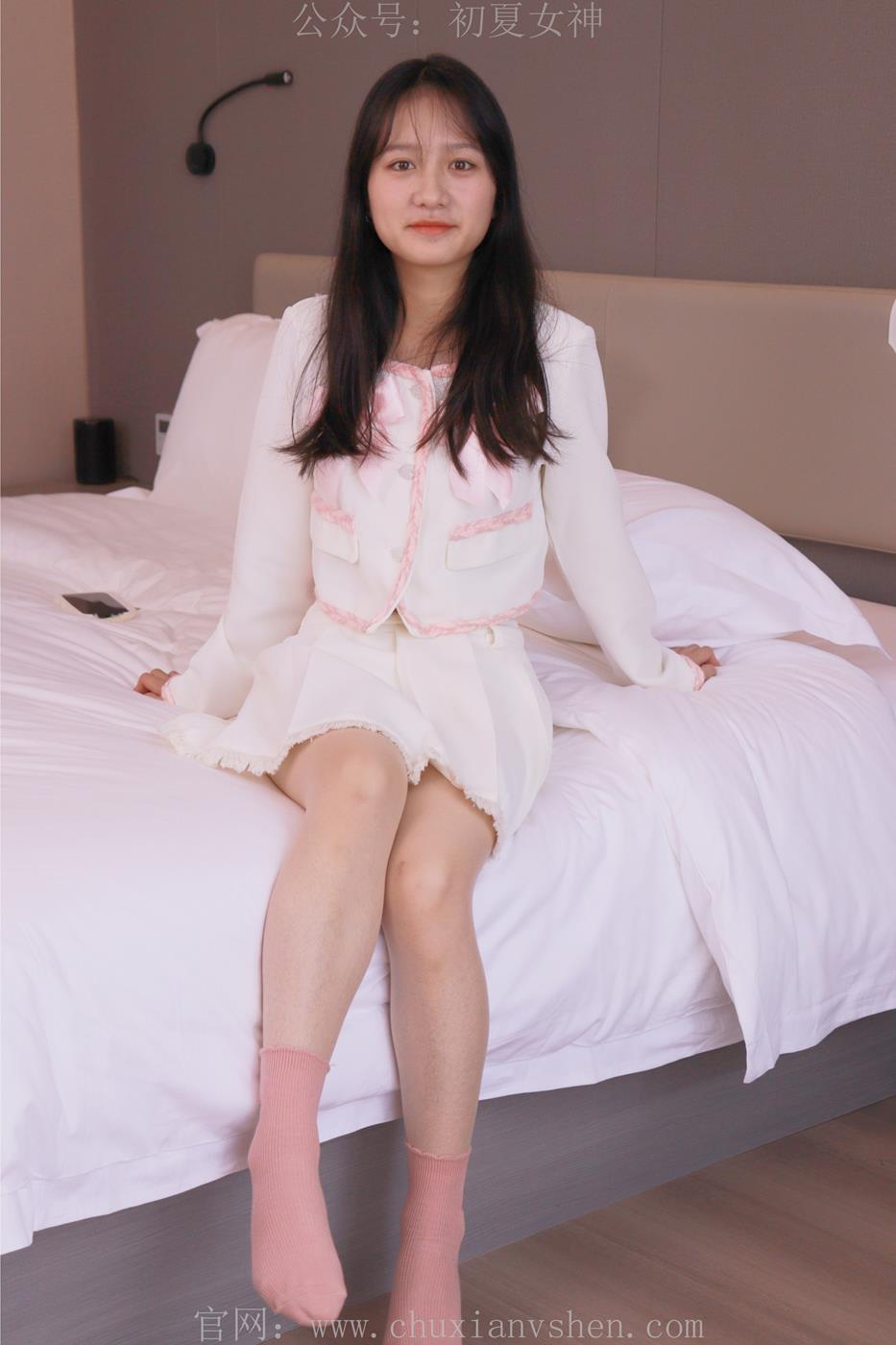 图片[49]-初夏女神 NO.020 沙沙 S码粉白色套搭配小白鞋[104P] – 速更版-美库