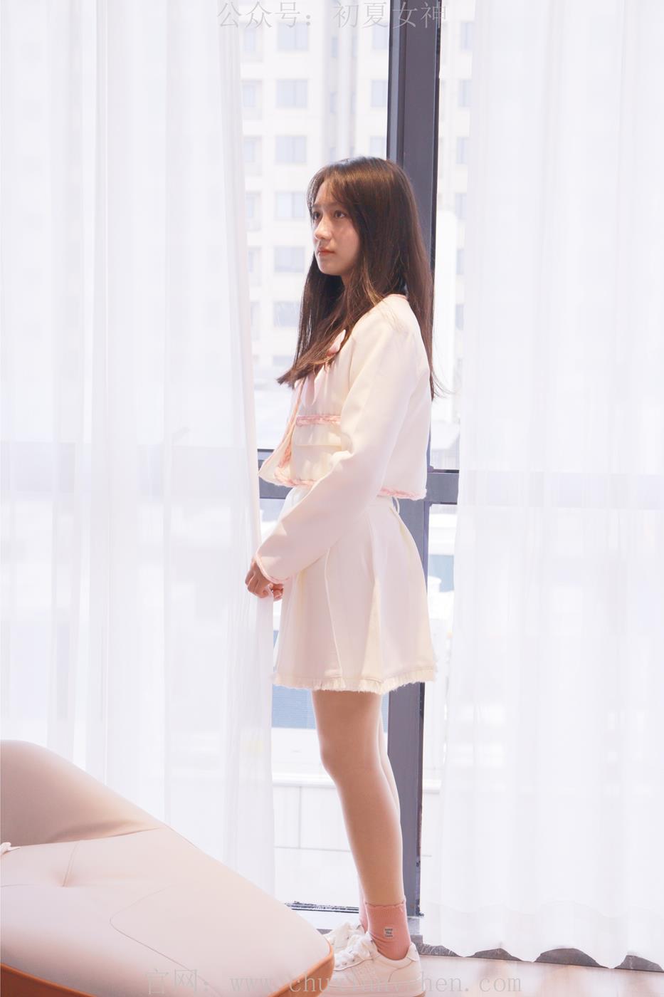 图片[53]-初夏女神 NO.020 沙沙 S码粉白色套搭配小白鞋[104P] – 速更版-美库