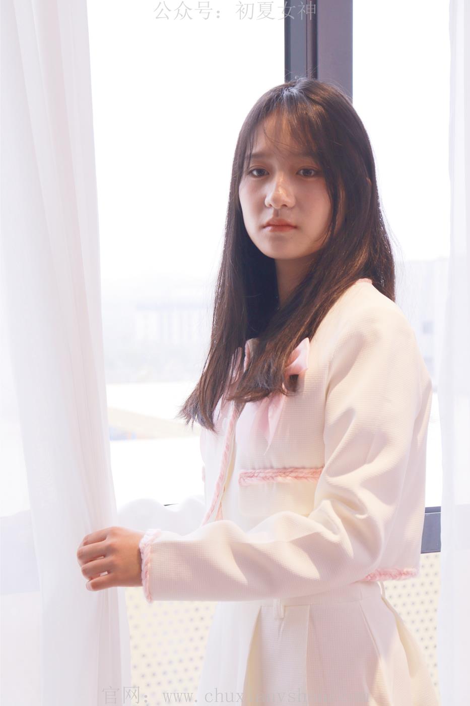 图片[55]-初夏女神 NO.020 沙沙 S码粉白色套搭配小白鞋[104P] – 速更版-美库