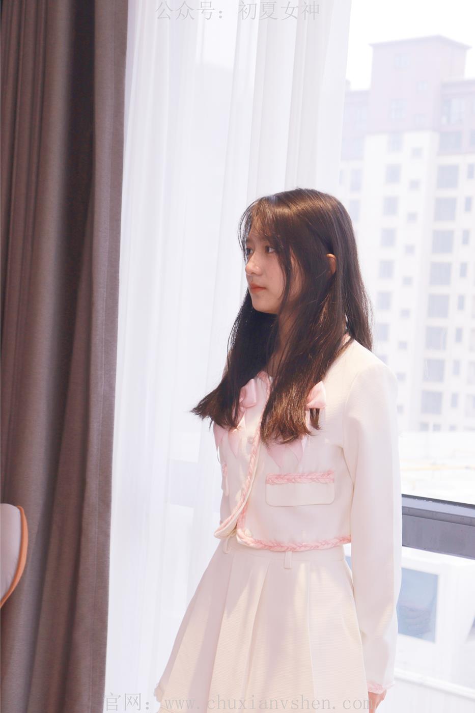 图片[57]-初夏女神 NO.020 沙沙 S码粉白色套搭配小白鞋[104P] – 速更版-美库