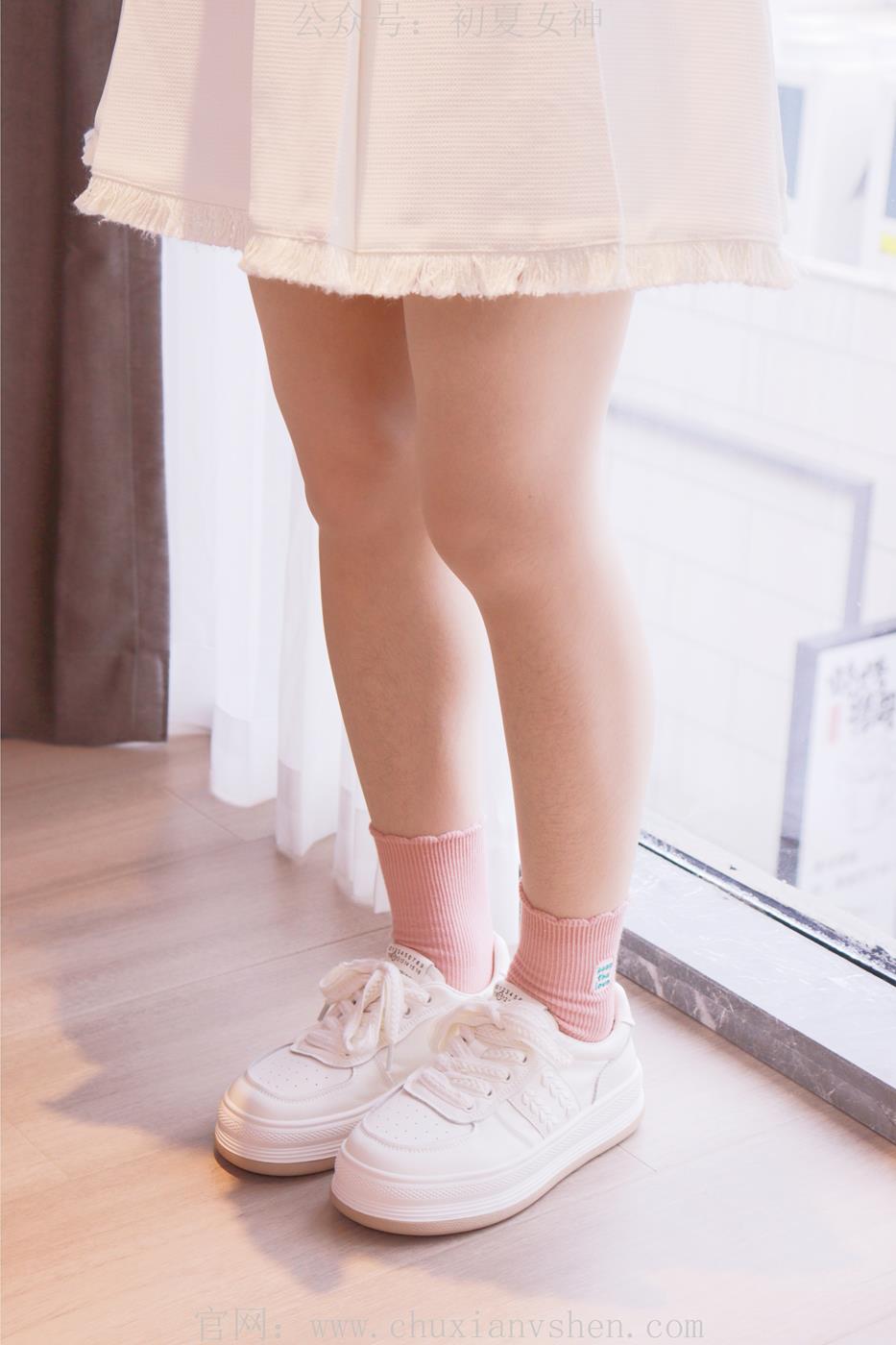 图片[59]-初夏女神 NO.020 沙沙 S码粉白色套搭配小白鞋[104P] – 速更版-美库