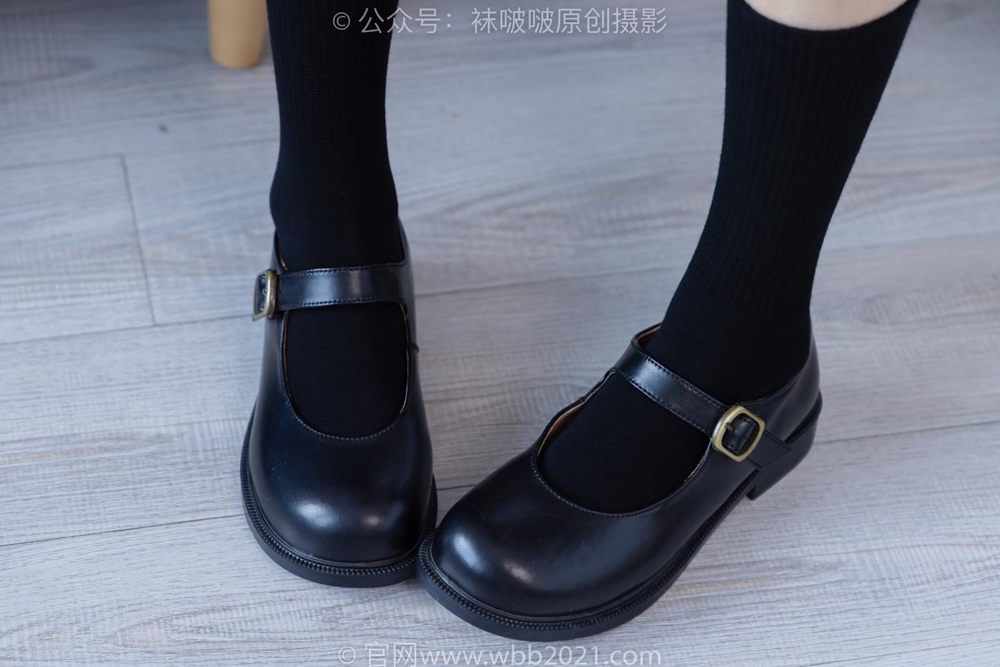 图片[18]-[BoBoSocks袜啵啵]NO.268 芝士-黑皮鞋、绑带黑棉袜、学院制服[140P] – 速更版-美库