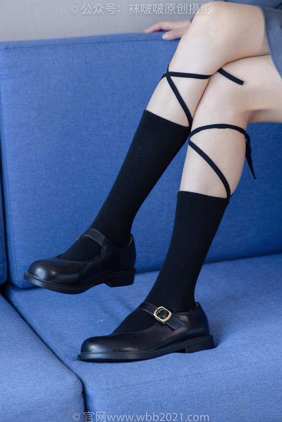 图片[33]-[BoBoSocks袜啵啵]NO.268 芝士-黑皮鞋、绑带黑棉袜、学院制服[140P] – 速更版-美库