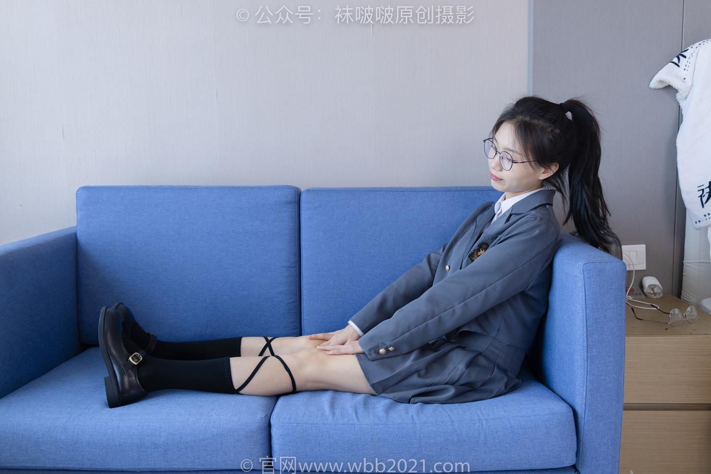 图片[35]-[BoBoSocks袜啵啵]NO.268 芝士-黑皮鞋、绑带黑棉袜、学院制服[140P] – 速更版-美库