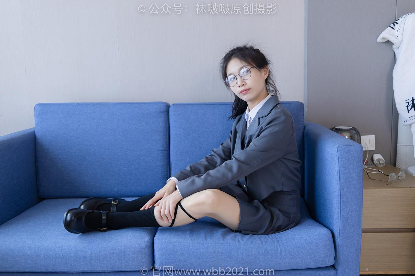 图片[36]-[BoBoSocks袜啵啵]NO.268 芝士-黑皮鞋、绑带黑棉袜、学院制服[140P] – 速更版-美库