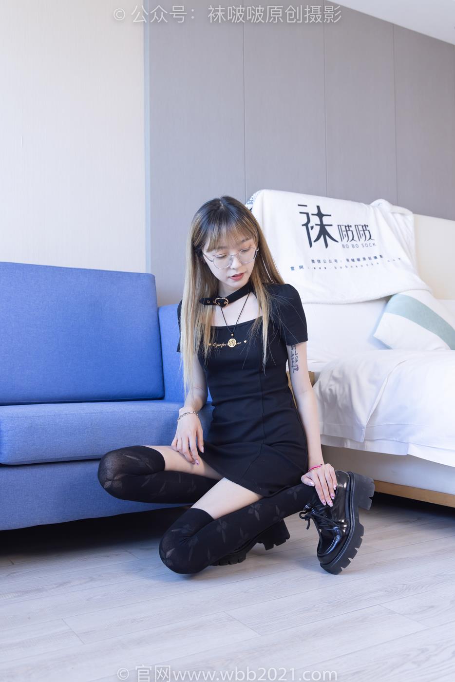 图片[14]-[BoBoSocks袜啵啵]NO.270 稚予-高跟鞋、皮鞋、厚黑丝、黑色大腿棉袜[150P] – 速更版-美库