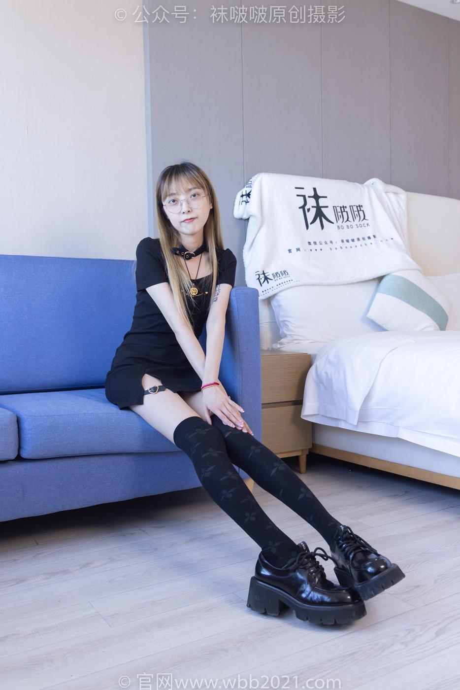 图片[16]-[BoBoSocks袜啵啵]NO.270 稚予-高跟鞋、皮鞋、厚黑丝、黑色大腿棉袜[150P] – 速更版-美库