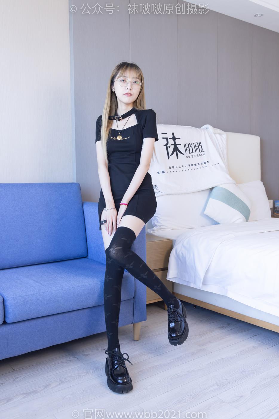 图片[25]-[BoBoSocks袜啵啵]NO.270 稚予-高跟鞋、皮鞋、厚黑丝、黑色大腿棉袜[150P] – 速更版-美库