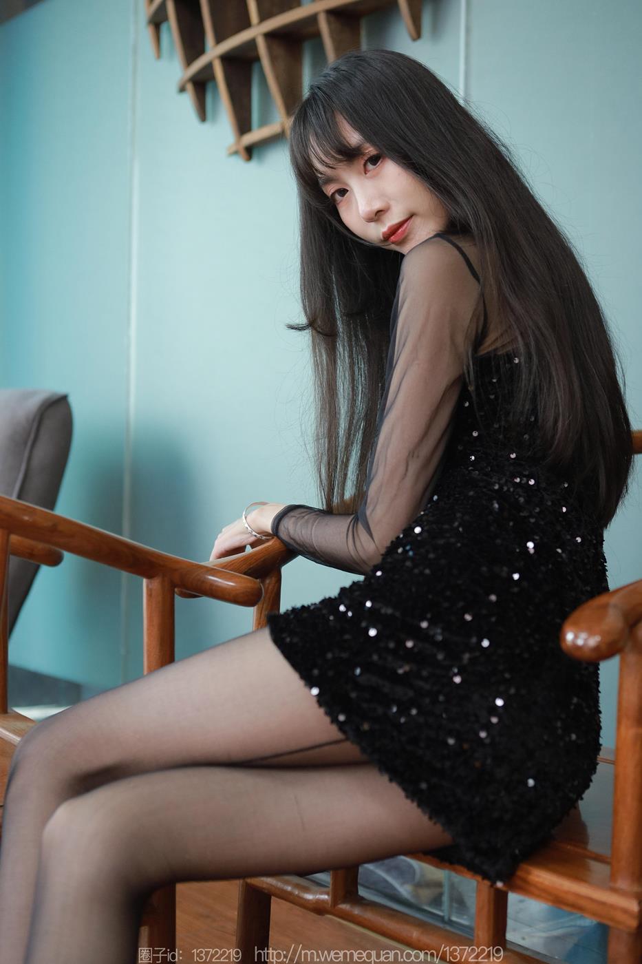 图片[34]-[IESS异思趣向] 2023.04.12 丝享家1419：团团《亮片嘿丝裙》[83P] – 速更版-美库