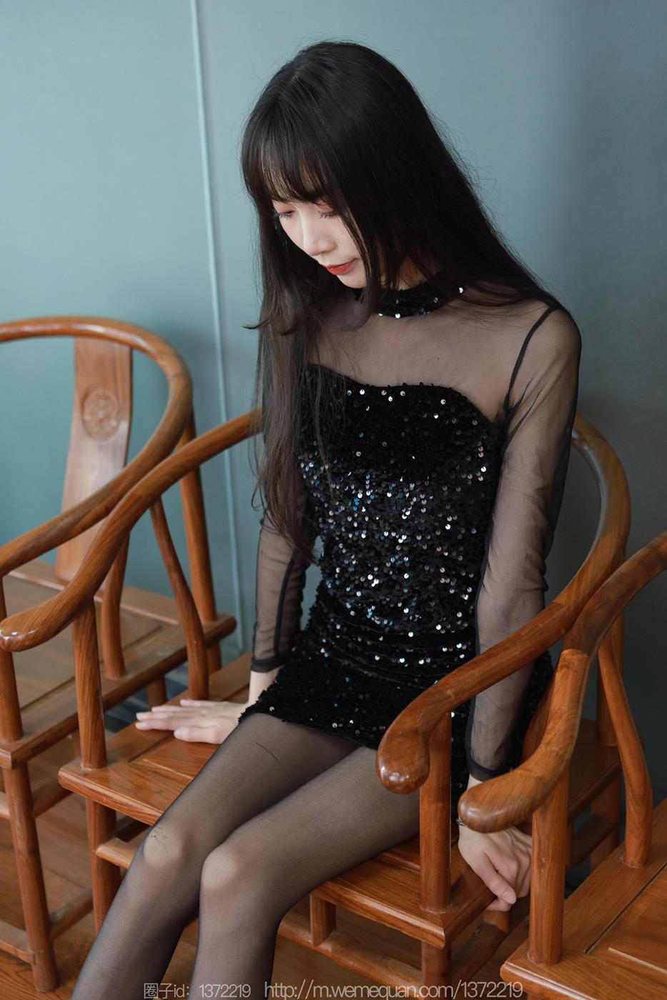 图片[78]-[IESS异思趣向] 2023.04.12 丝享家1419：团团《亮片嘿丝裙》[83P] – 速更版-美库