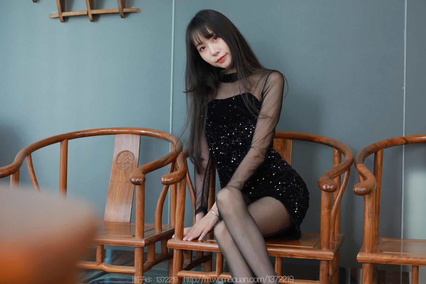 图片[84]-[IESS异思趣向] 2023.04.12 丝享家1419：团团《亮片嘿丝裙》[83P] – 速更版-美库