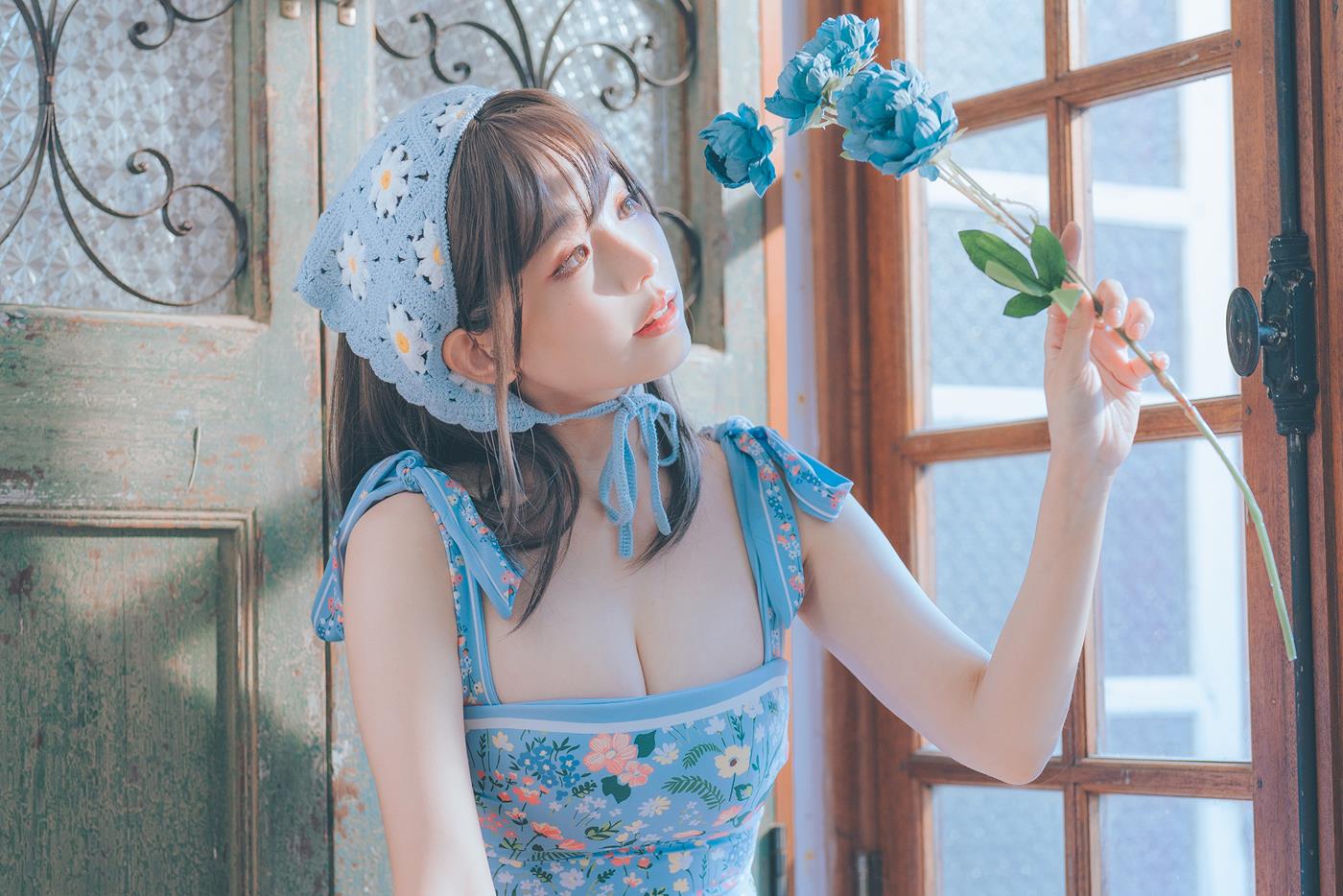 图片[10]-Ely_eee(ElyEE子) – 復古水藍花[38P] – 速更版-美库