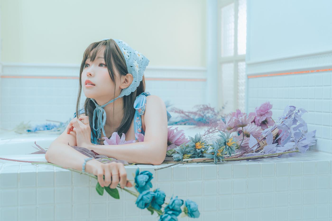 图片[13]-Ely_eee(ElyEE子) – 復古水藍花[38P] – 速更版-美库